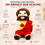 Boneco de Pelúcia Jesus que Respira com Luz e Música